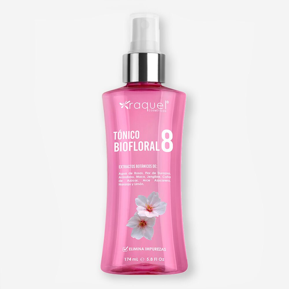 Tónico Biofloral 8 con flor de durazno y agua de rosa - Imagen 1