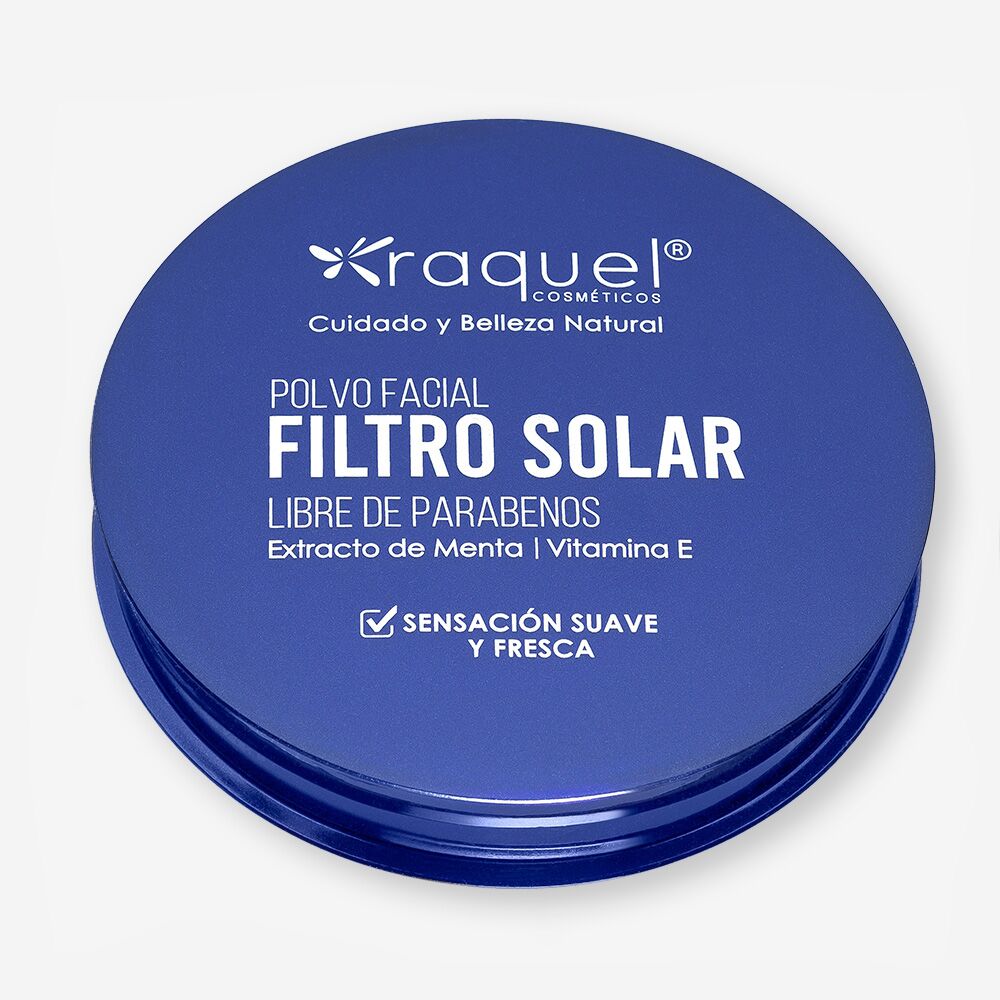 Polvo facial filtro solar con menta y vitamina E, para todo tipo de piel - Imagen 1